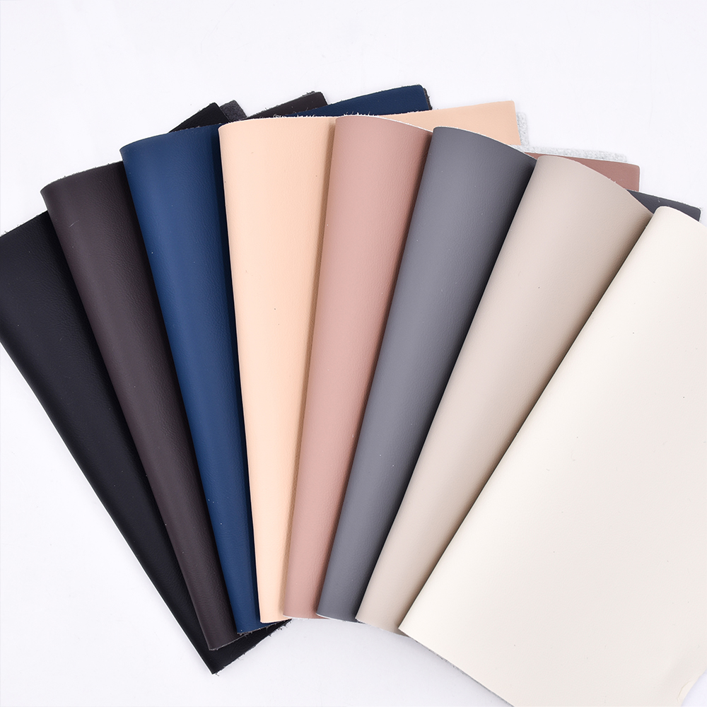 Eco friendly solvent-free pu leather fabric corn fiber backing for shoe