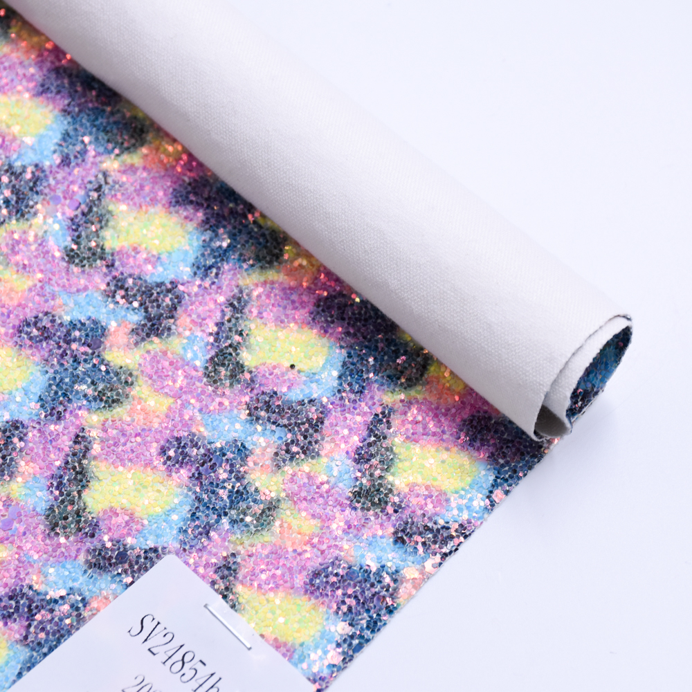 Printing glitter PU leather