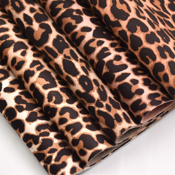 Suede fabric Leopard print textile fabric for shoe bag