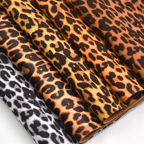 Suede fabric Leopard print textile fabric for shoe bag