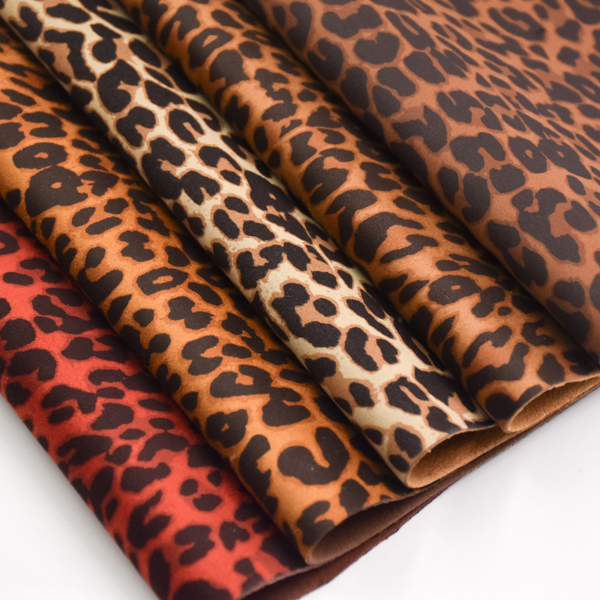 Suede fabric Leopard print textile fabric for shoe bag