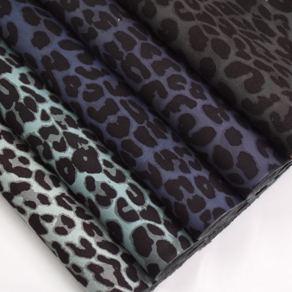 Suede fabric Leopard print textile fabric for shoe bag