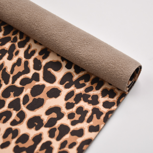 Suede fabric Leopard print textile fabric for shoe bag