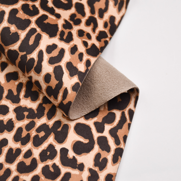 Suede fabric Leopard print textile fabric for shoe bag