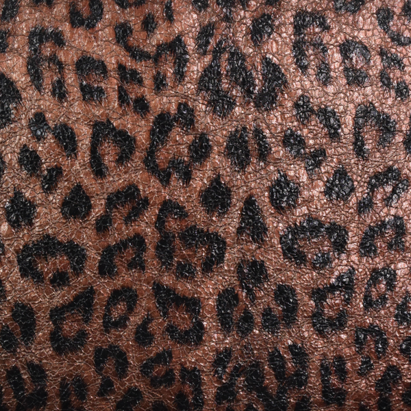 Foil PU leather Leopard print TC backing for shoe bag