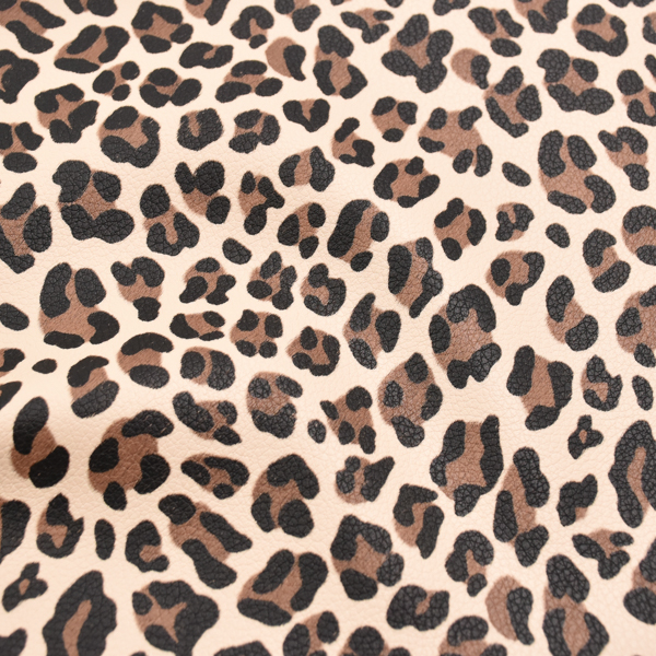 Aritificial pu leather fabric Leopard print for shoe bag