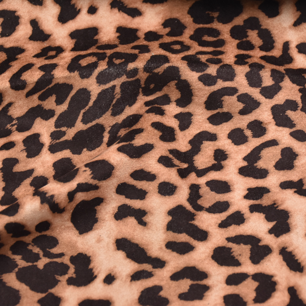 Suede fabric Leopard print fabric for Boots shoe and bag